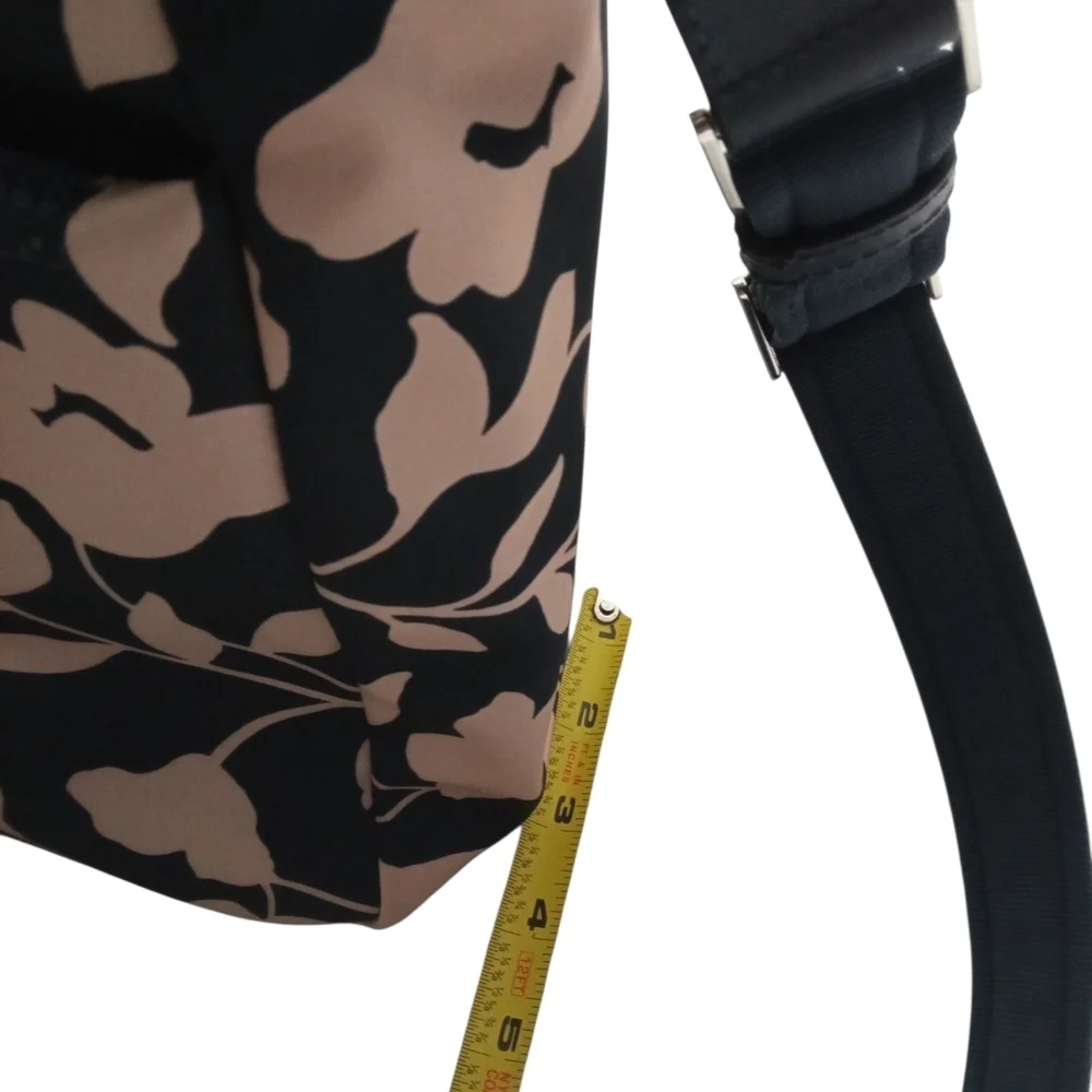 Kate Spade Jae Garden Nylon Leather Trim Floral Bag Top Handle & Crossbody Strap